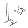 Suport Bicicleta Otel 27.5 inch RMS, Picioare Cauciuc, Latime 8 cm, Depozitare Biciclete