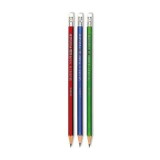Creion grafit Coral FATIH 16600, HB, cu guma, diverse culori metalizate