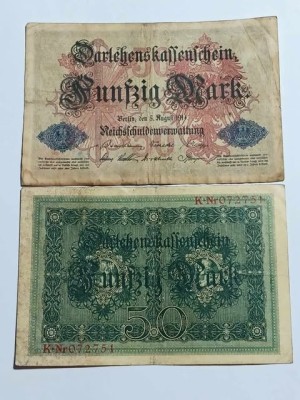 Germania 1914 - 50 mark, circulata foto