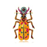 Brosa statement Gandac colorat cu cristale multicolore