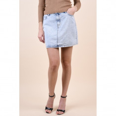 Fusta Vila Vallery Rw Short Light Blue Denim foto