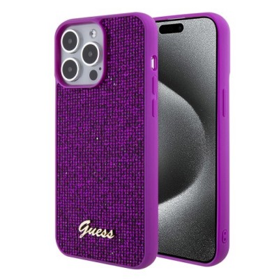 Husa pentru iPhone 15 Pro Max - Disco Metal Script (GUHCP15XPMSDGSF) - Fuchsia foto