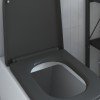 Capac WC cu eliberare rapidă &icirc;nchidere lentă antracit duroplast