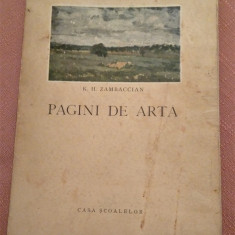 Pagini de arta. Casa Scoalelor, 1943. 83 planse cu ilustratii - K. H. Zambaccian