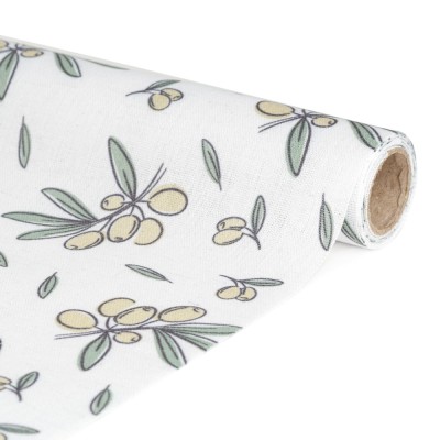 Traversa de masa decorativa &amp;ndash; 180 x 28 cm &amp;ndash; 70% poliester, 30% bumbac &amp;ndash; model masline Best CarHome foto
