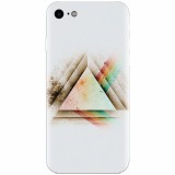 Husa silicon pentru Apple Iphone 8, Abstract Grunge Light Triangle