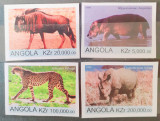 Angola 1999 fauna africana, aninale leopard, taur,hipoptan 4v. mnh, Nestampilat