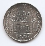 San Marino 1000 Lire 1977 - Brunelleschi, Argint 14.6g 835, 31,4 mm, KM-72 aUNC (3)