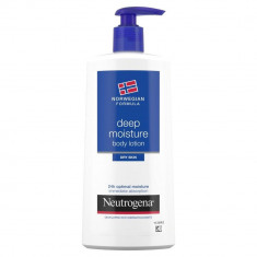 Lotiune de Corp Neutrogena Deep Moisture Dry Skin, 400 ml, Lotiune pentru Piele Uscata, Lotiuni Hidratare Corp Neutrogena Deep Moisture, Lotiune Hidra