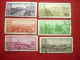 Serie 1958 URSS Cladiri in Republicile Sovietice -,6val.stamp., Stampilat