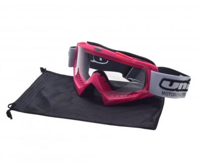 Ochelari motocross/atv/enduro Unit, culoare rama roz, lentila transparenta Cod Produs: MX_NEW AB361018PC foto