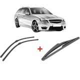 Cumpara ieftin Set 3 stergatoare MERCEDES-BENZ C-CLASS T-Model (S204) 2007-2014, parbriz si luneta, Valeo Silencio