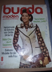 revista veche de moda anii 1971,tipare si modele de croitorie BURDA,Tp. GRATUIT foto