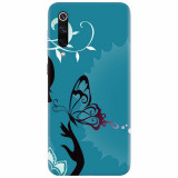 Husa silicon pentru Xiaomi Mi 9, Blue Butterfly