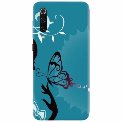 Husa silicon pentru Xiaomi Mi 9, Blue Butterfly foto
