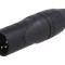 Conector XLR mufă tată PIN 4 drept pe cablu lipire argintat