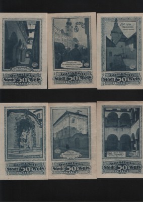 Rar! Austria Wels set notgeld 19 x 50 heller foto