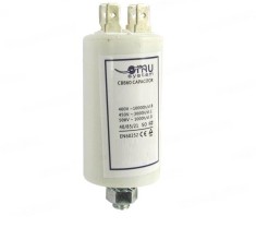 Condensator de operare 3&mu;F 450V AC cu surub M8, piulita (6.4x0.8mm)
