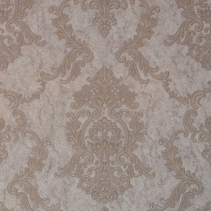 Tapet clasic, baroc, crem, argintiu, cu sclipici fin, 2230400-61
