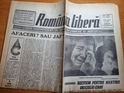 romania libera 19 decembrie 1990-timisoara orasul erou foto