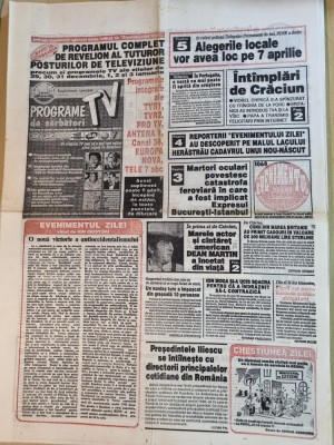 evenimentul zilei 28 decembrie 1995-numar de anul nou foto