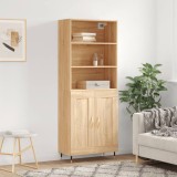 Cumpara ieftin Dulap &icirc;nalt, stejar sonoma, 69,5x34x180 cm, lemn compozit