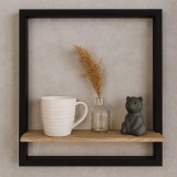 Raft minimalist din lemn, 40 x 10 x 40 cm, stil industrial