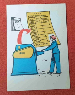 instructaj Protectia muncii propaganda comunista anii 1980 plansa - reclama #9 foto