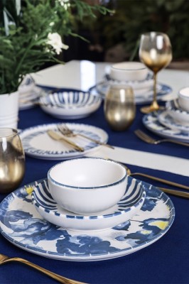 Keramika Set de vesela - Keraart Azure - 24 bucăți - 6 persoane - Stoneware foto