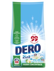 Detergent pudra DERO 7.5 kg, automat, Iris alb, 100 spalari foto
