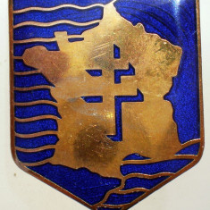 I.441 INSIGNA MILITARA FRANTA BLINDATE 2ème Division Blindée 35/30 mm email