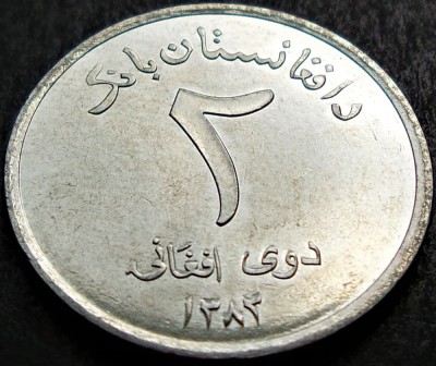 Moneda exotica 2 AFGHANIS - AFGANISTAN, anul 2004 *cod 2569 B = UNC foto