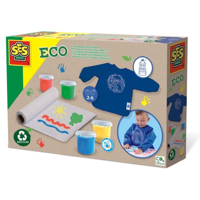Set acuarele pentru degetele ECO cu sort pentru copii