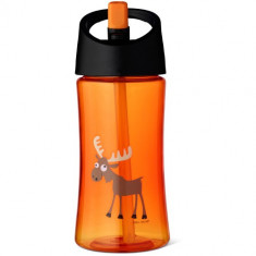 Cana cu Pai din Tritan 350 ml Orange foto