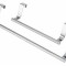 Set 2 suporturi prosoape bucătărie, pentru ușă, crom, argintiu, 24/36 cm