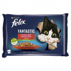 FELIX Fantastic pliculețe, selecție delicioasă cu legume în gelatină 4 x 85 g