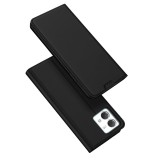 Husa flip motorola moto g84, dux ducis skin pro, smart pro magnet, negru