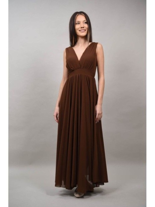 ROCHIE LUNGA DE OCAZIE CU TUL AVOLA ASIMETRICA IN PARTEA DE JOS XS-S Maro