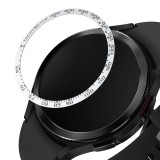 Rama cadran pentru Samsung Galaxy Watch 4 Classic (46mm), Kwmobile, Argintiu/Negru, Aluminiu, 56179.02