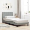 VidaXL Cadru de pat fără saltea, gri deschis, 90x190 cm, textil