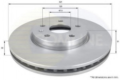 Disc frana OPEL INSIGNIA Limuzina (2008 - 2016) COMLINE ADC1142V foto