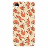 Husa silicon pentru Apple Iphone 4 / 4S, Red Foxes