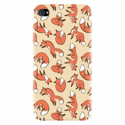 Husa silicon pentru Apple Iphone 4 / 4S, Red Foxes foto