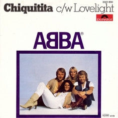 ABBA - Chiquitita c/w Lovelight (1979, Polydor) disc vinil single 7&amp;#039;&amp;#039; foto