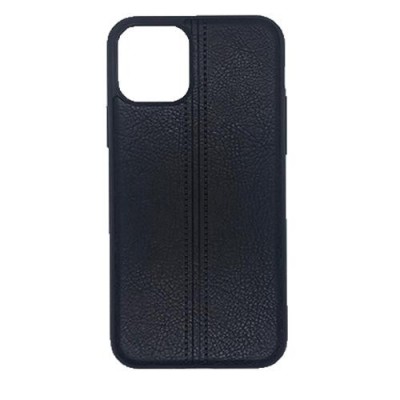 Husa Silicon iPhone 11 Pro Max 6.5 Negru Leather foto