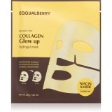 EQQUALBERRY Collagen Glow Up Hydrogel Mask Mască textilă cu efect de iluminare și hidratare cu textura de gel 30 g