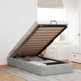 VidaXL Cadru de pat otoman fără saltea Gri deschis 80x200 cm catifea 3310925