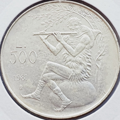 687 San Marino 500 lire 1981 Death of Virgil - Eclogues km 124 argint foto