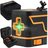 Nivelă laser electronică Bigstren, fascicul verde, auto-nivelare, suport rotativ 360&deg;, 15x14x10 cm
