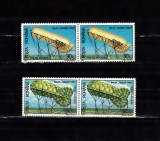 A11 TX10 1 - 1993 - Aerostate folosite in Romania - perechi de doua timbre, Aviatie, Nestampilat